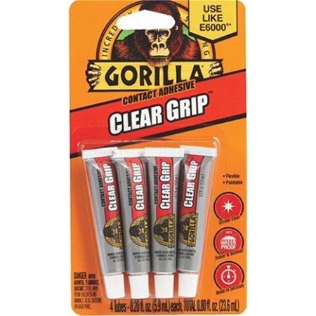 GORILLA GLUE Clear Grip Contact Adhesive Mini Tubes GO44488